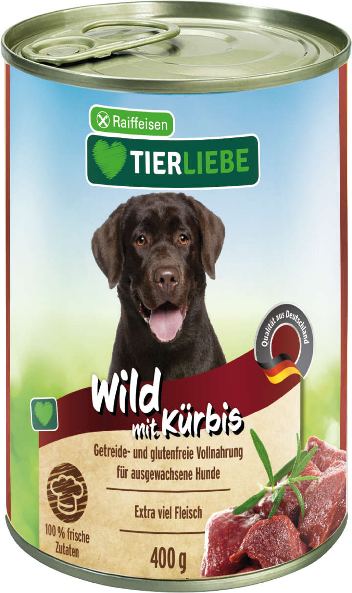 TIERLIEBE Hunde-Nassfutter Wild mit Kürbis
